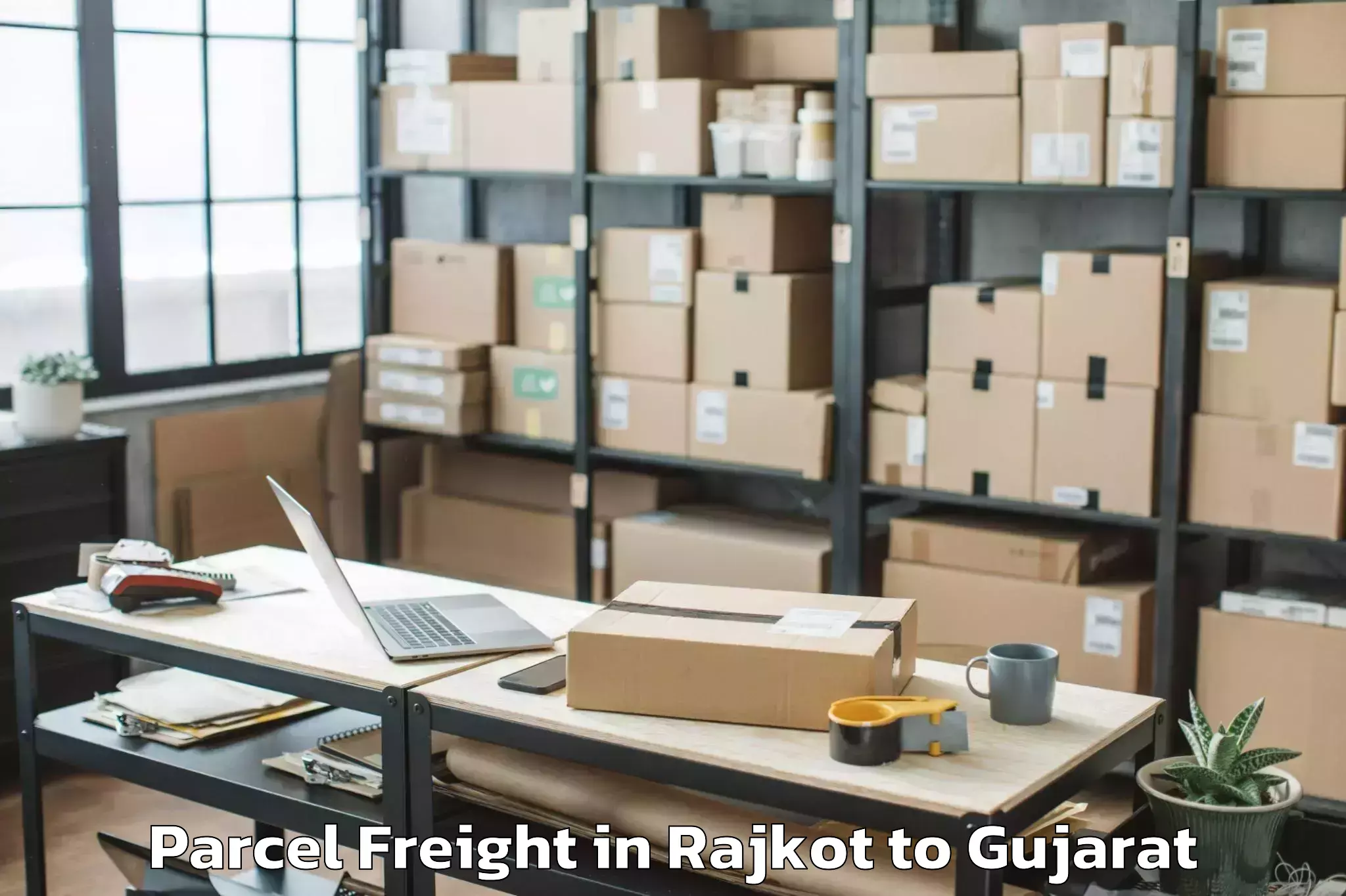 Hassle-Free Rajkot to Bhilad Parcel Freight